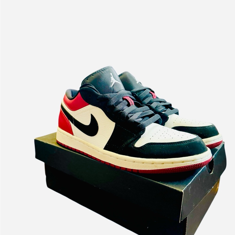 Nike Air Jordan 1 Low Sneakers - Black, Red, White
